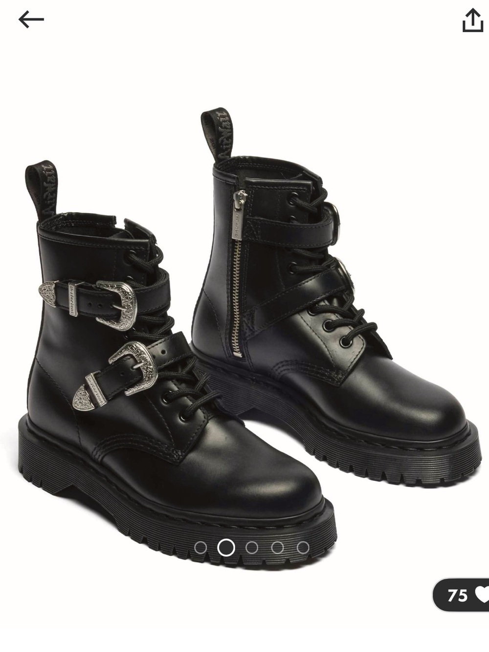 Dr. Martens 1460 BEX WESTERN BUCKLE LEATHER BOOTS